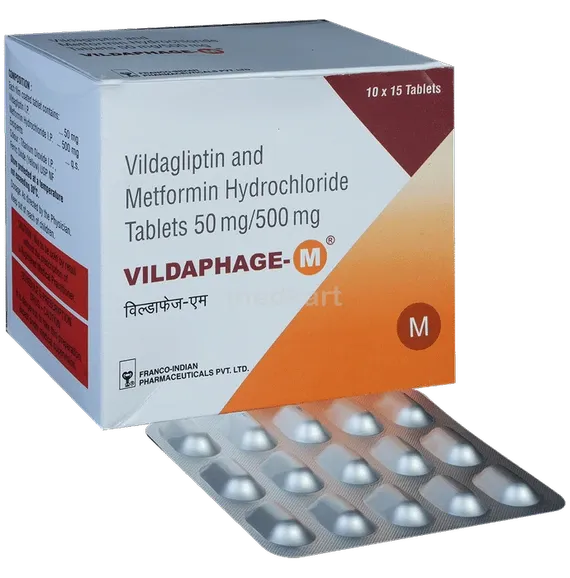 vildaphage m tablet 15's